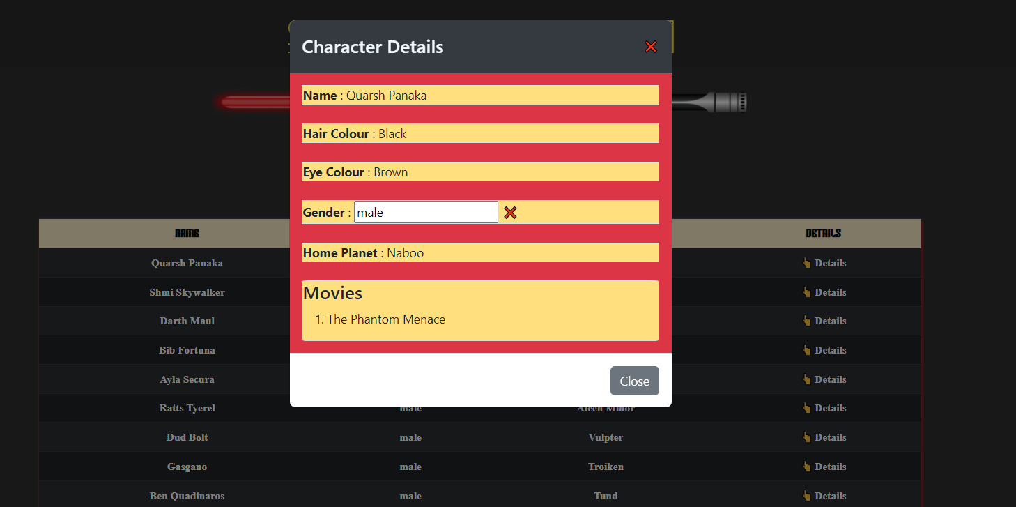 Github sahilomatic star war assignment