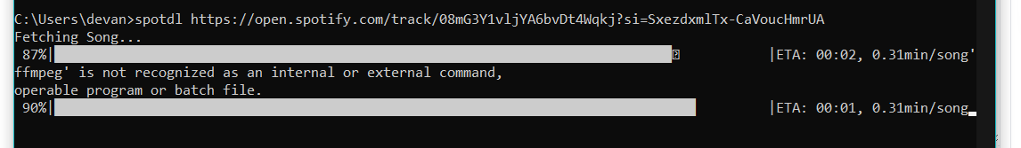 ffmpeg' is not recognized as an internal or external command · Issue ...