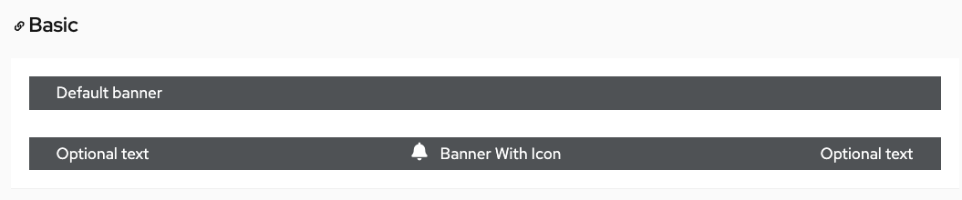 Basic banner example with two default variants