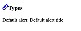 Alert without CSS