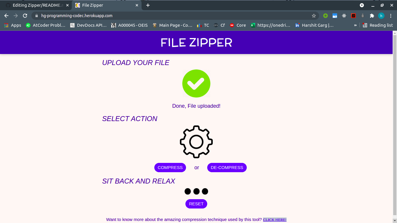 GitHub - Harshit3211/Zipper: A text file zipper made with HTML, CSS and ...