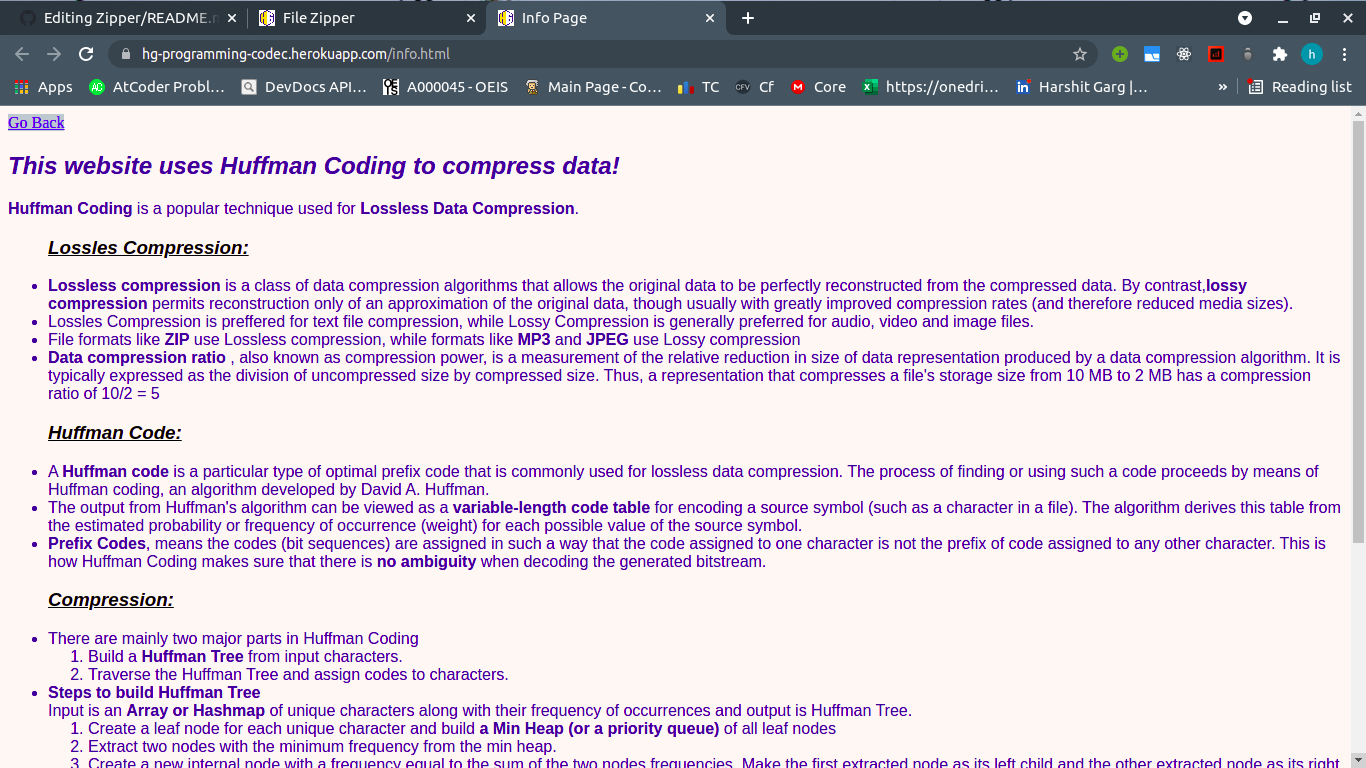GitHub - Harshit3211/Zipper: A text file zipper made with HTML, CSS and ...