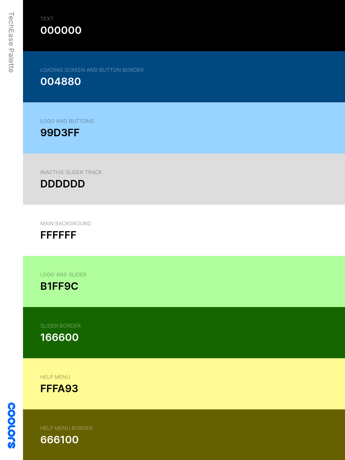 TechEase Color Palette