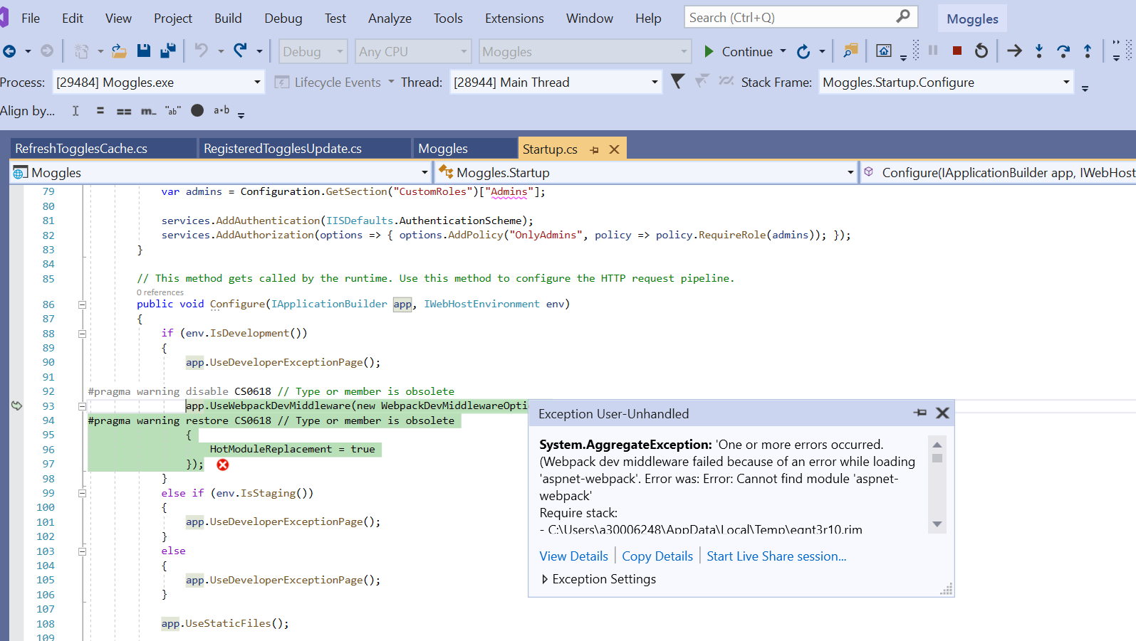 Runtime Error : While trying to run the project · Issue #194 ...