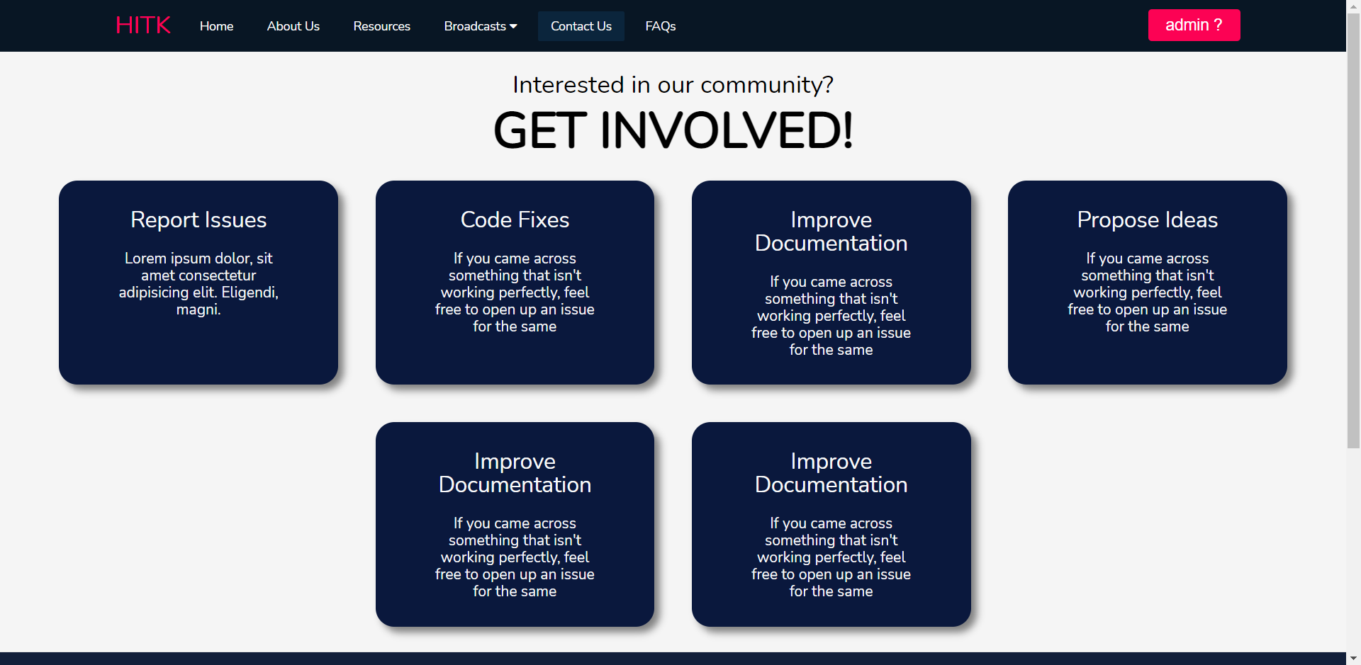 [Frontend] Make Get Involved page · Issue #164 · HITK-TECH-Community ...