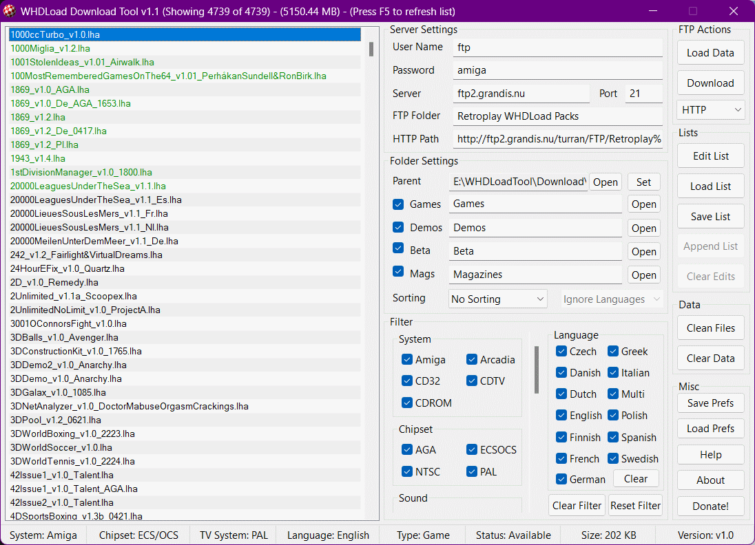 GitHub MrV2K/WHDLoadDownloadTool A tool to help manage and