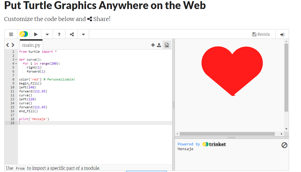 GitHub - AmadeusLiz/turtleHeart: Gráfica en forma de corazón con python ...