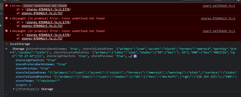 Color undefined not found due to some old local storage data · Issue ...
