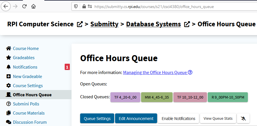 Usability improvements suggestion for the Office Hours Queue page ...