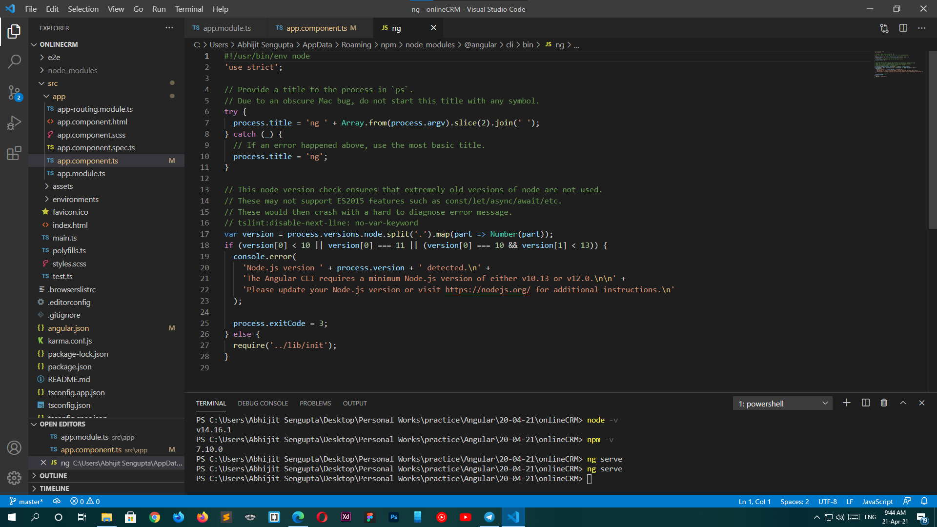 Node option is not avaiable in Integrated terminal · Issue #121787 ...