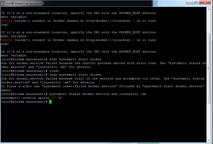 Docker install error · Issue #1603 · AzuraCast/AzuraCast · GitHub