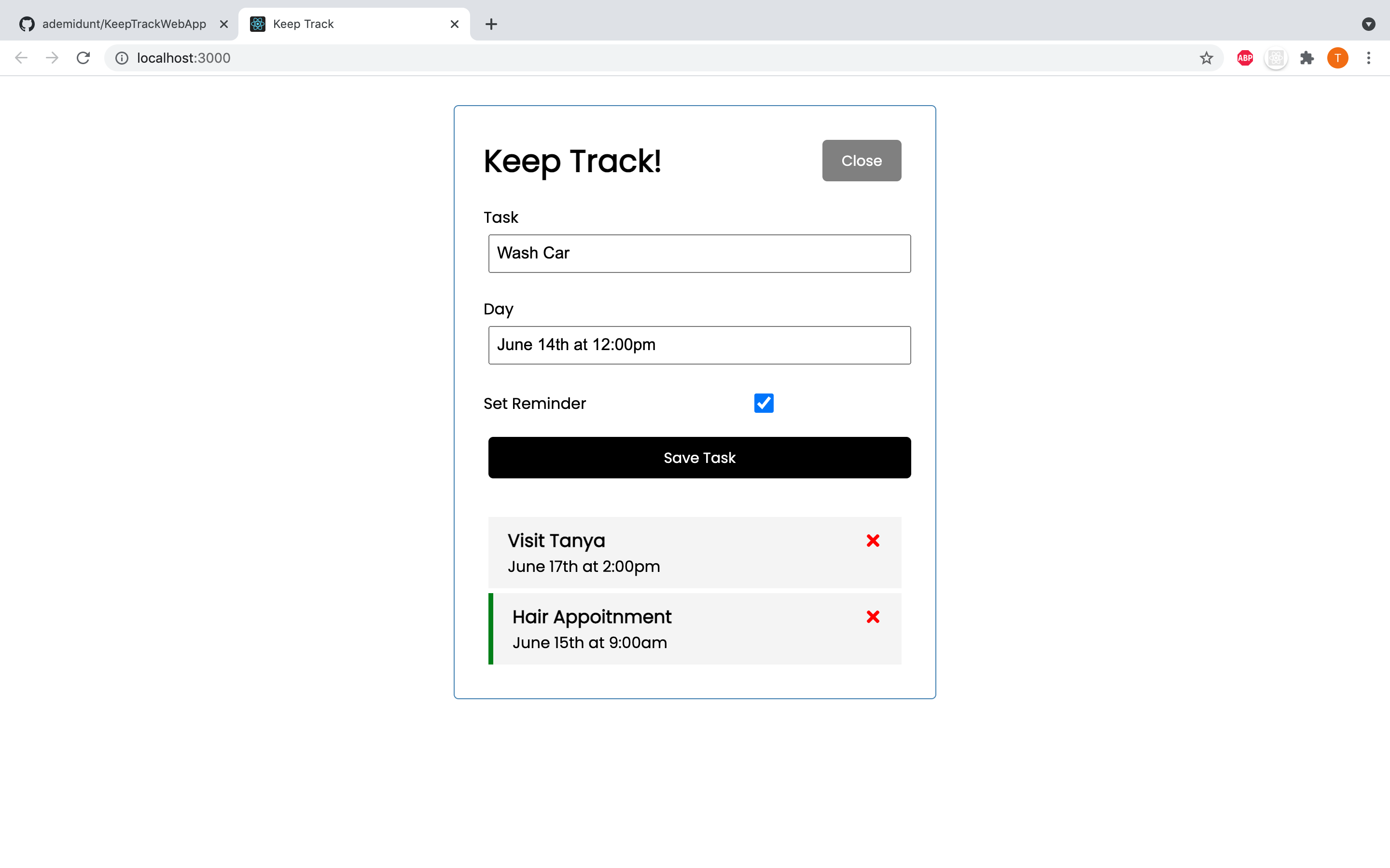 GitHub - ademidunt/KeepTrackWebApp
