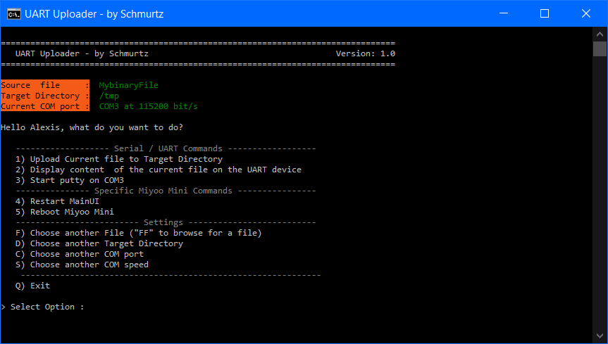 GitHub - schmurtzm/UART_Uploader: Upload files on UART / Serial / Port ...