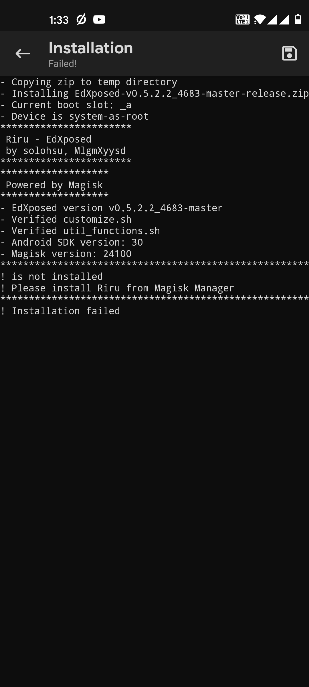 NOT ABLE TO FLASH ZIP OF EDXPOSED · Issue 912 · ElderDrivers/EdXposed