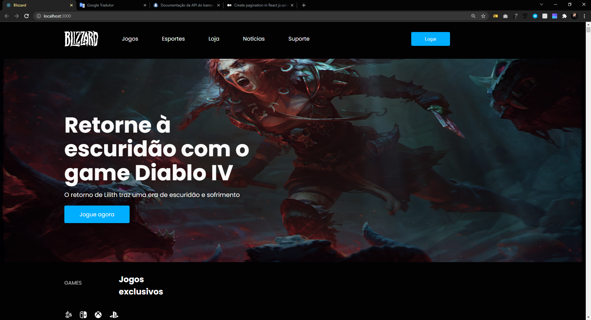 GitHub - giovannalinda/games-page: 💻 A game listing page consuming Free ...