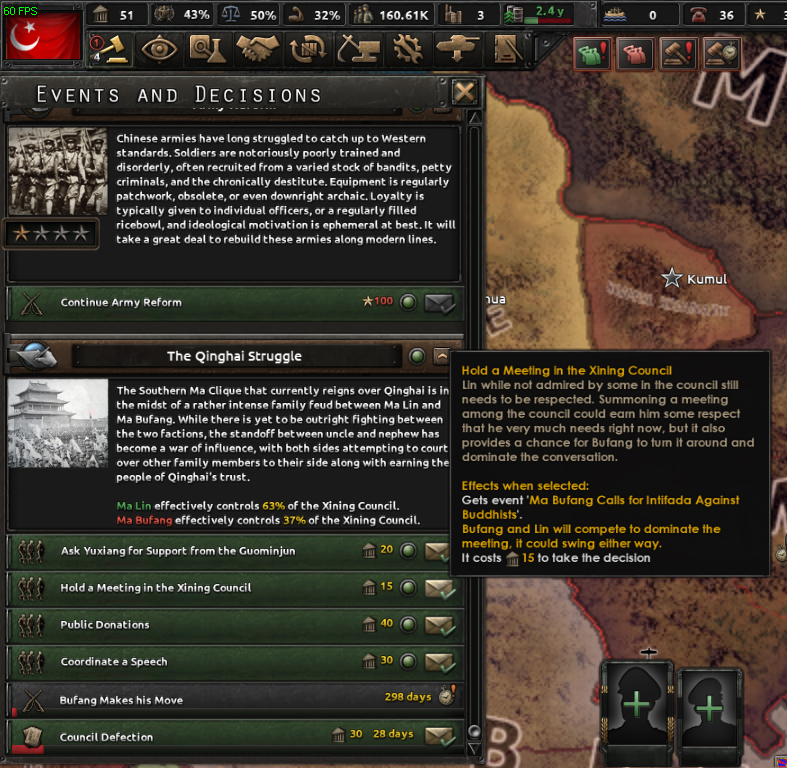 XSM Double localize about Ma Bufang increases control in