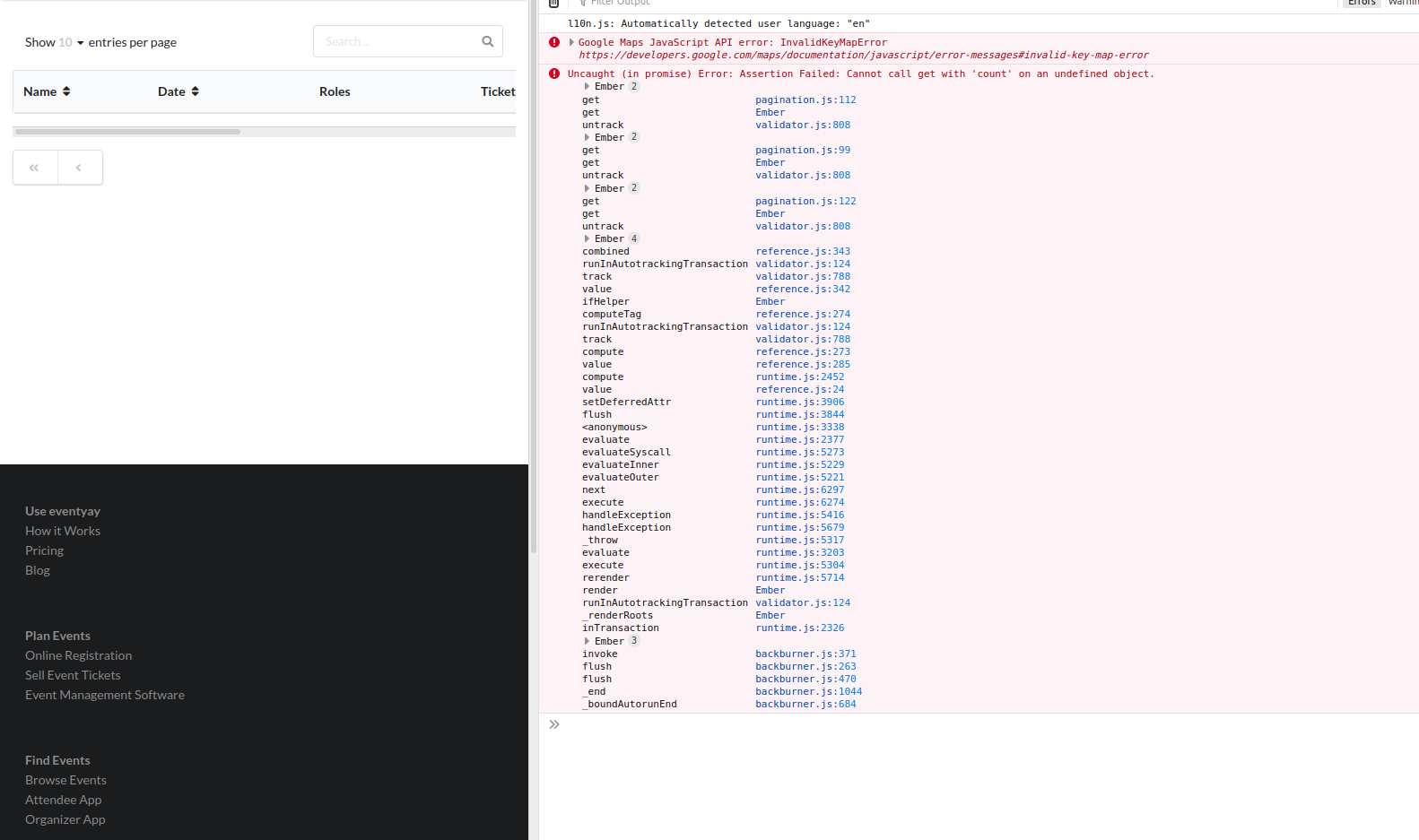 Event Dashboard not loading all events reliably · Issue #5982 ...