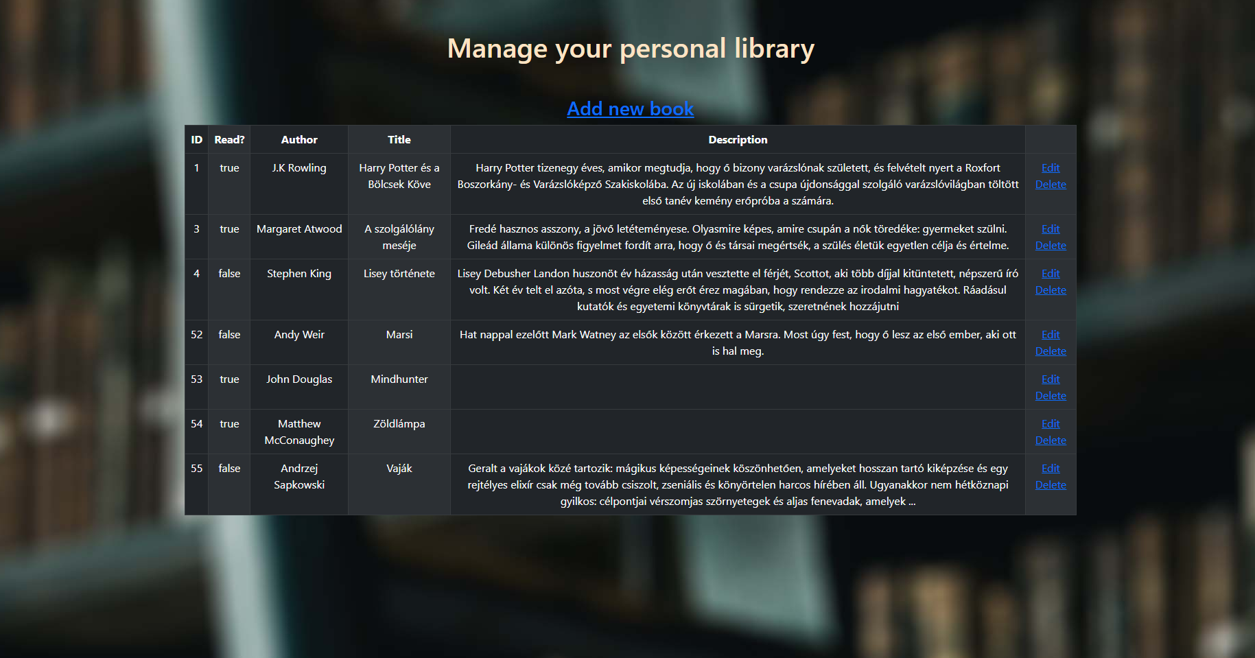 GitHub - maszlaizsani/PersonalWebLibrary: A basic web application made ...