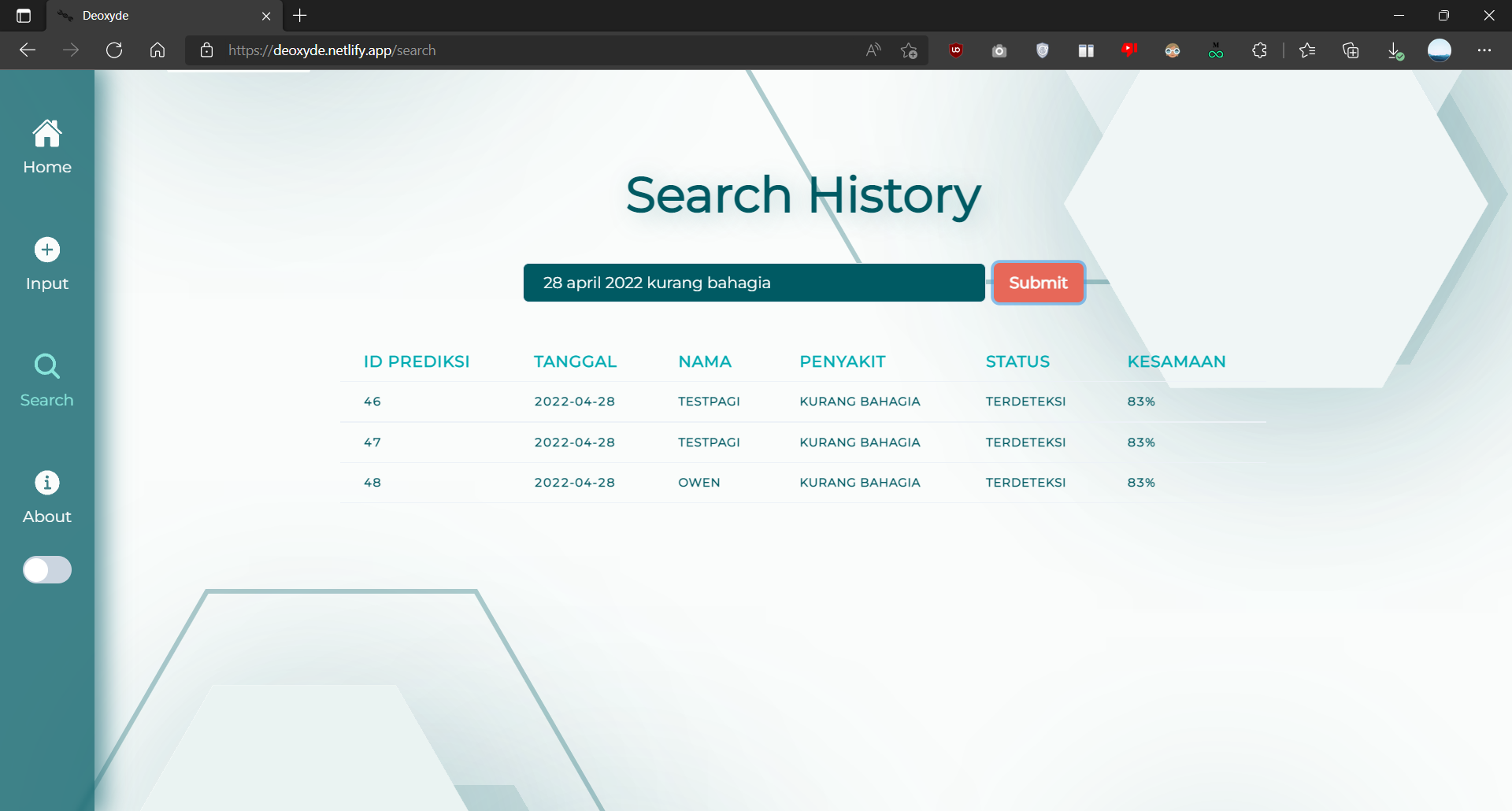 GitHub - owencwijaya/Deoxyde-DNA-Checker: A full-stack website ...