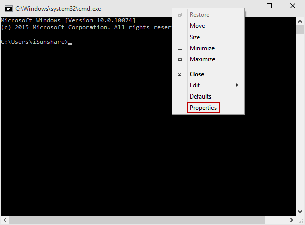 open-cmd-properties