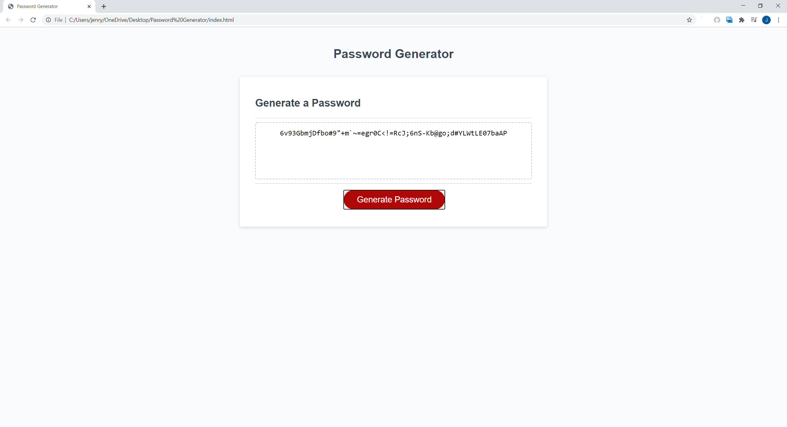 Password Generator