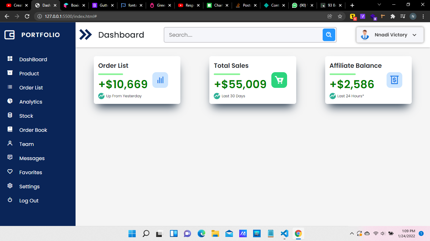 GitHub - Nnadivictory25/DashBoard-demo: created and admin-like ...