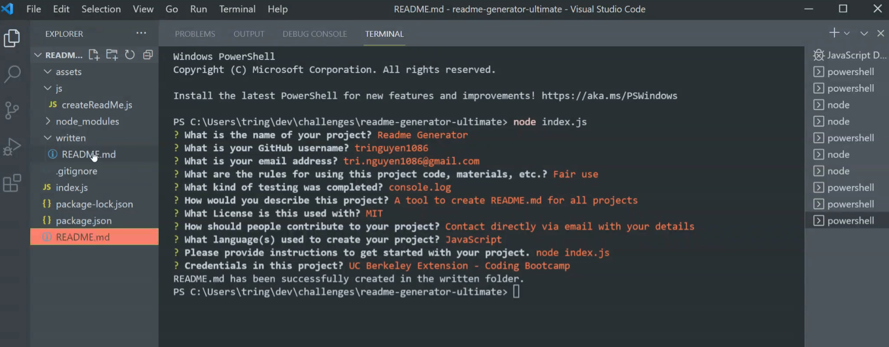 React portfolio website