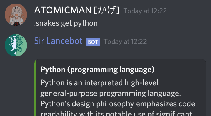 `.snakes` command bug · Issue #723 · python-discord/sir-lancebot · GitHub