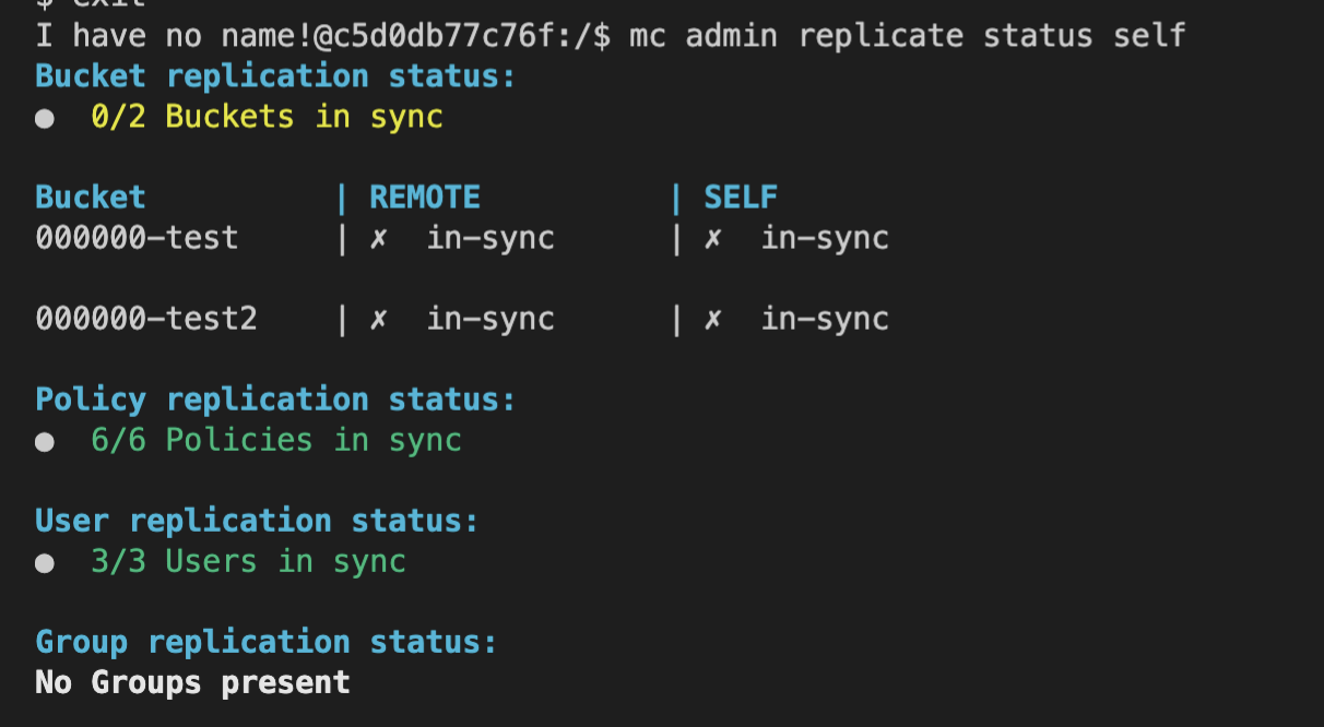 Site replication got error Bucket target creation error Remote