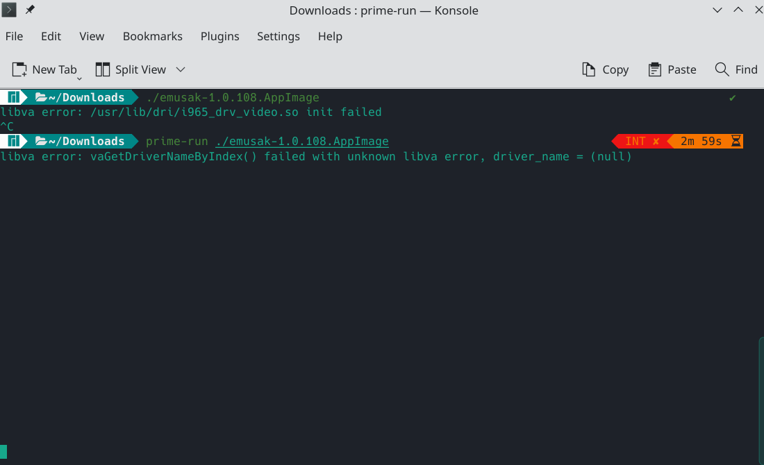 Libva Error usr lib dri i965 drv video so Init Failed CapitaineJSparrow emusak ui