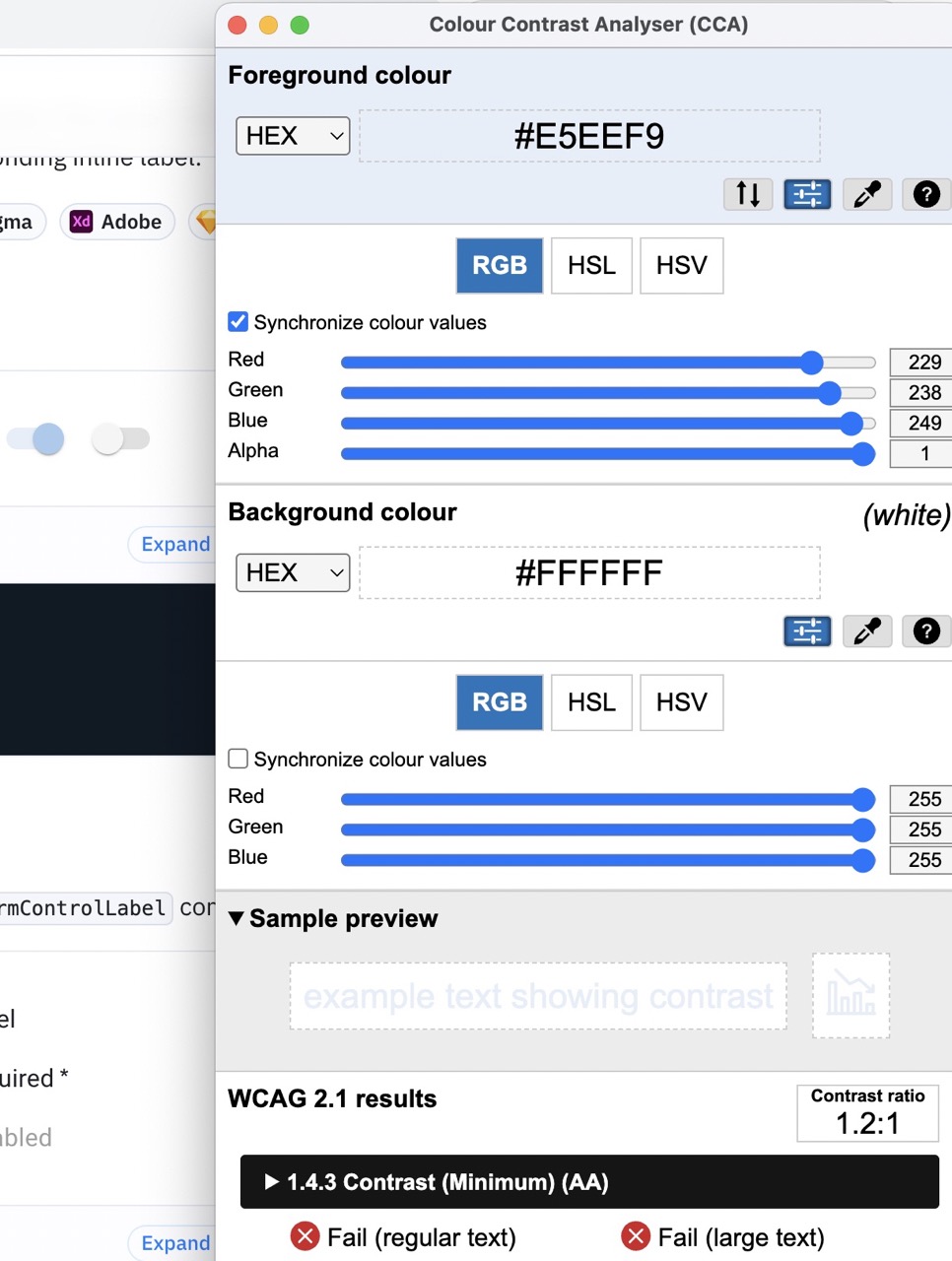 Switches fail colour contrast checks WCAG 1.4.3 · Issue 39134 · mui