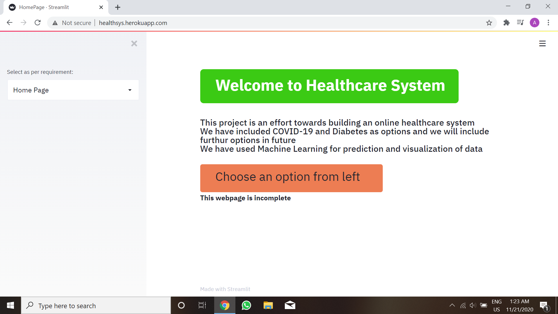 GitHub - NikeshBaghel/HealthCareSystem
