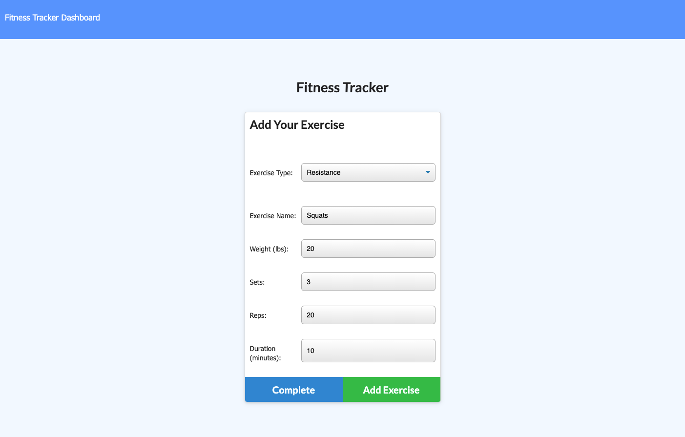 GitHub - ggfalloon/FitnessTracker: Keep up with your workout plans and ...
