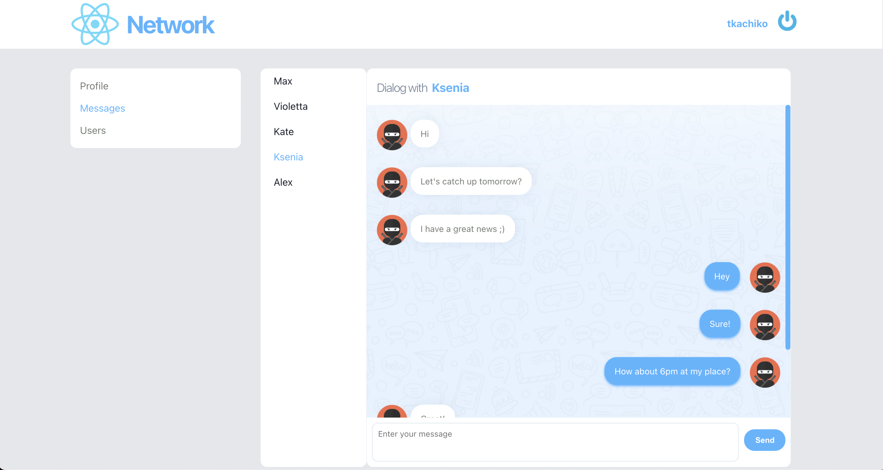 GitHub - tkachiko/react-network: React social network app