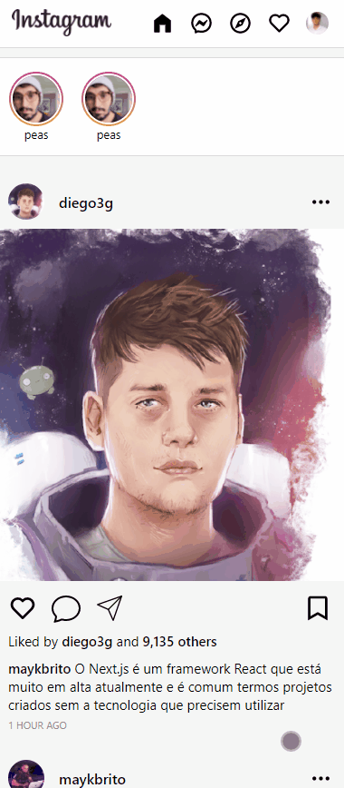GitHub - gabrieldiasss/instagram: Clone da interface do Instagram feito ...