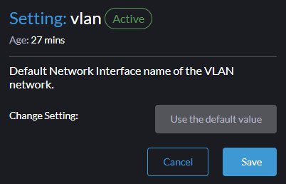 [BUG] In system settings defined vlan interface is not configured on ...