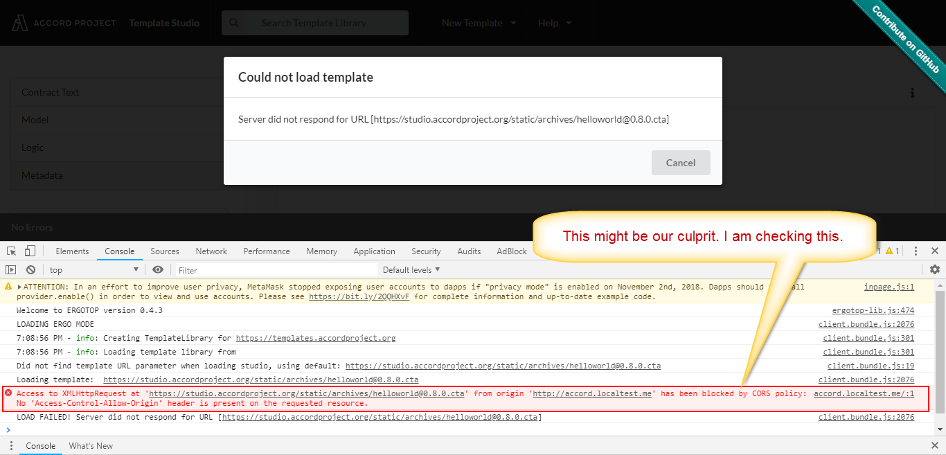 Template Studio configured in IIS as website is not showing anything on