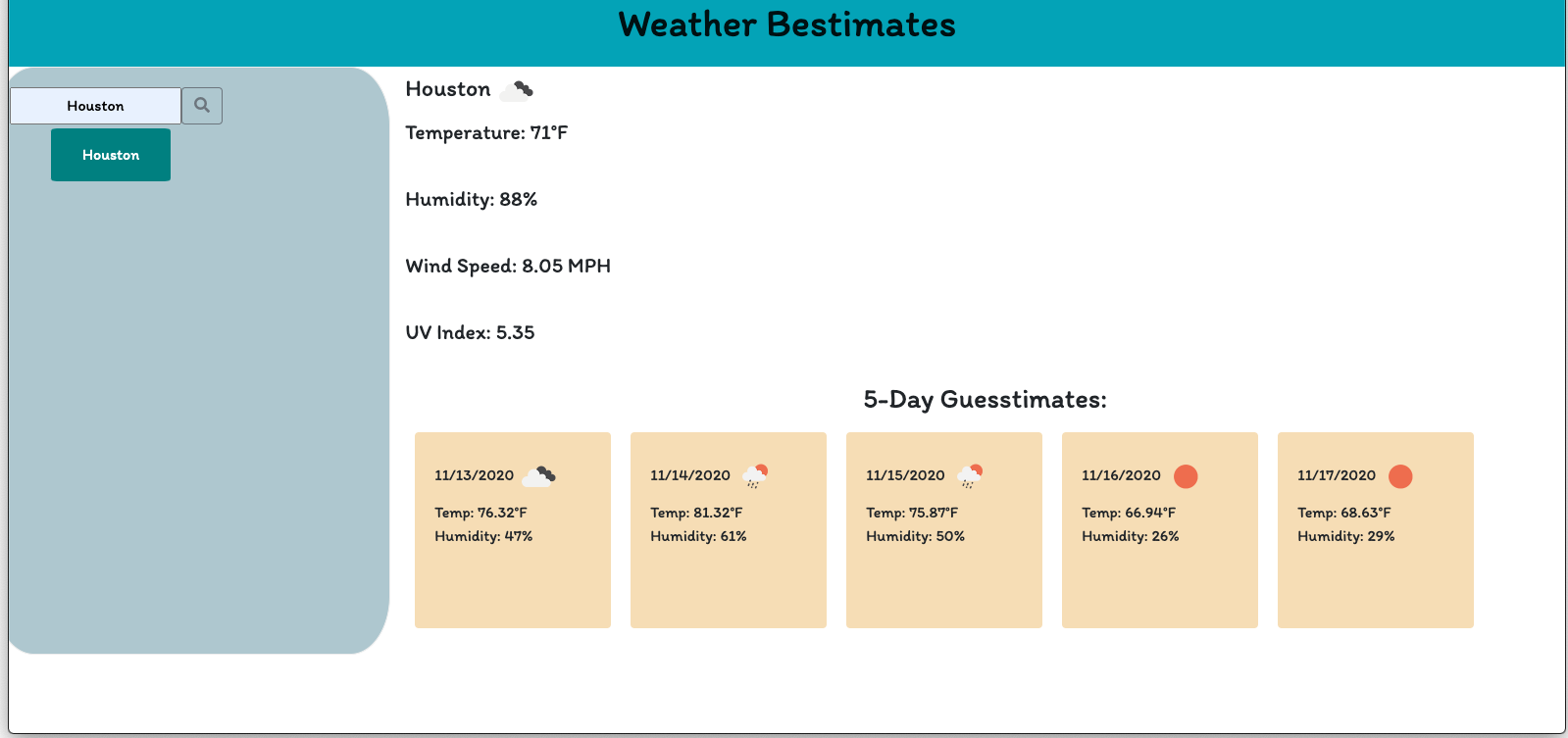 GitHub - ifeasome/Weather-Dashboard: Weather dashboard that runs in the ...