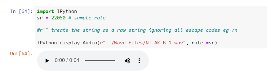Rrate must be specified when data is a numpy array or list of audio ...