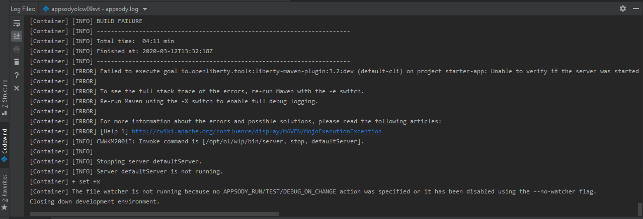 SVT:IntelliJ:Logs console is not switching for a project that I ...
