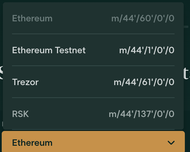 Add scroll indicator in Ledger derivation paths · Issue 1091