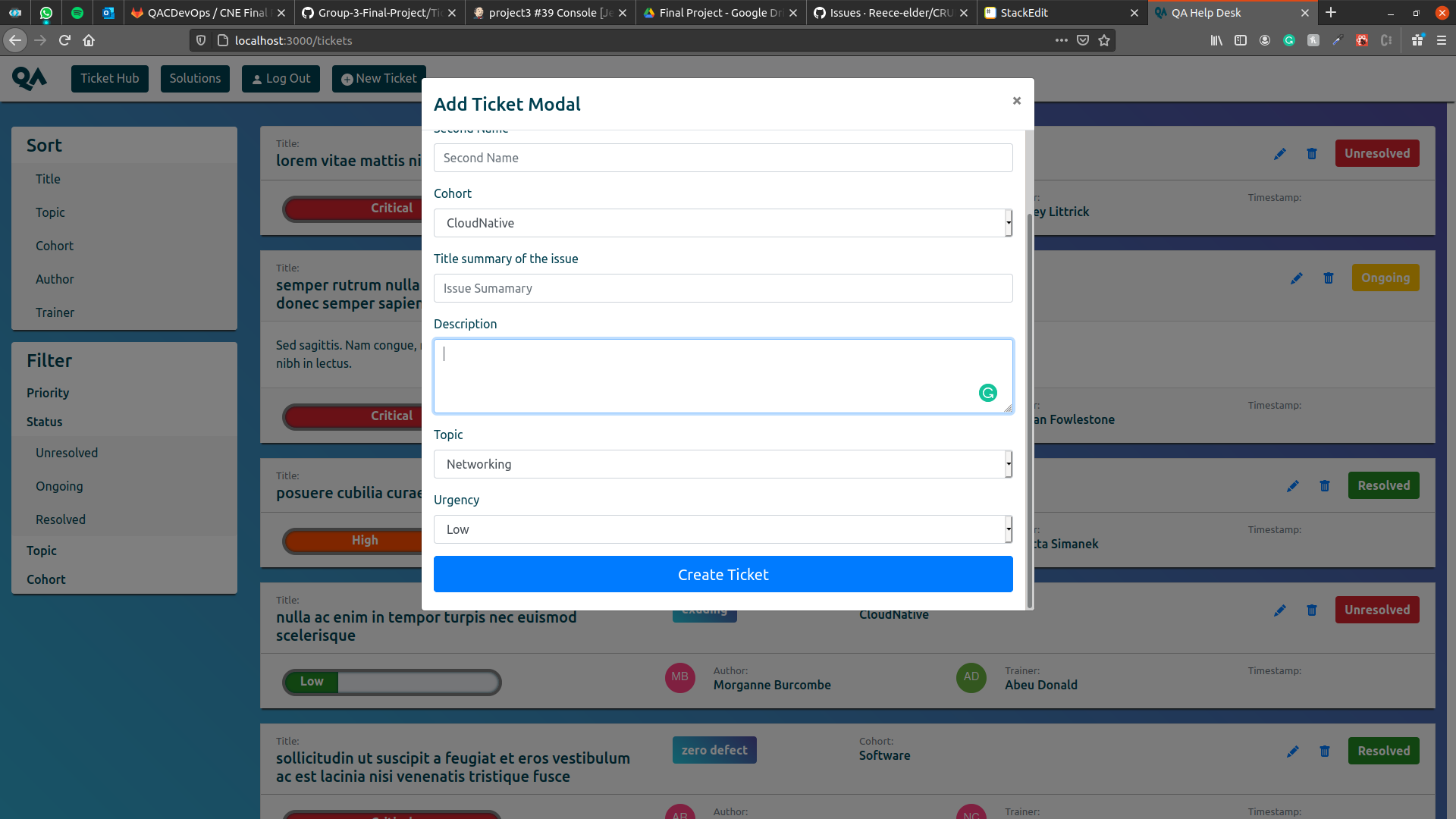 GitHub - AlasdairHanson/Group-3-Final-Project: QA Academy Final Group ...