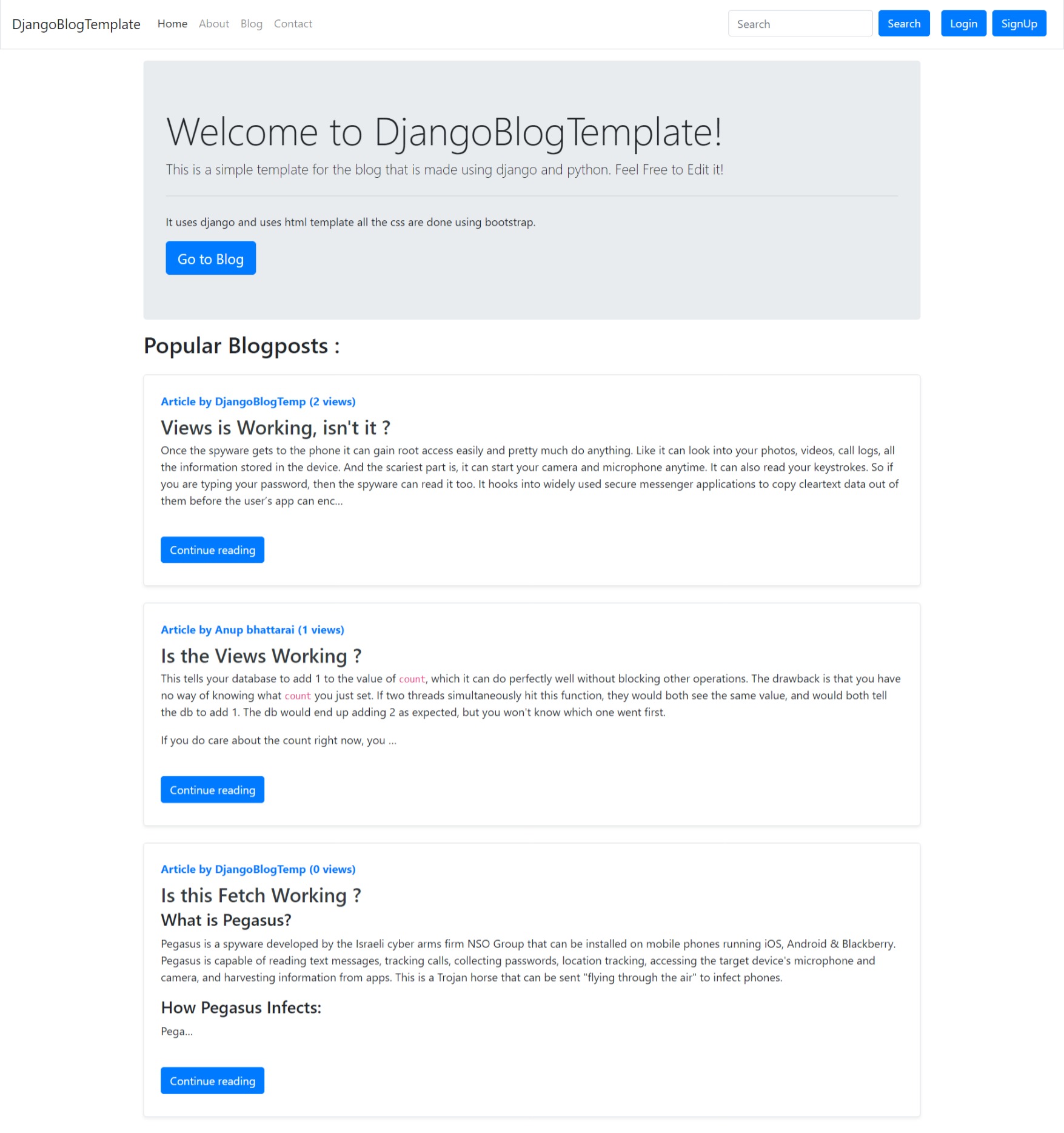 GitHub - AanupBhattarai/Django-Blog-Template
