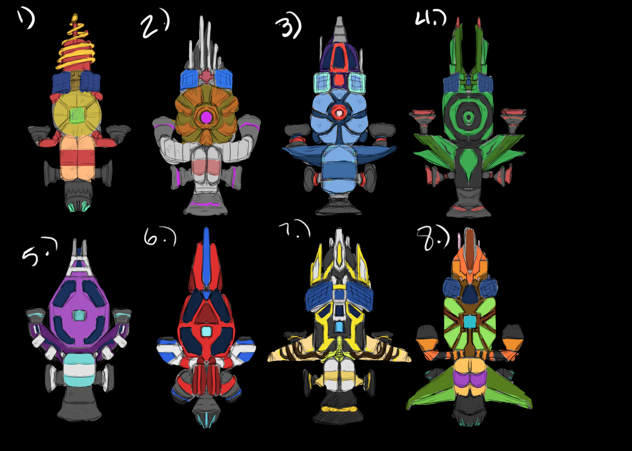 Ship Concepts Colored