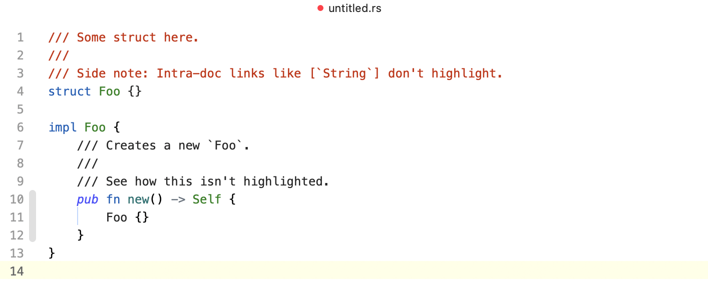 screenshot of code demonstrating the problem