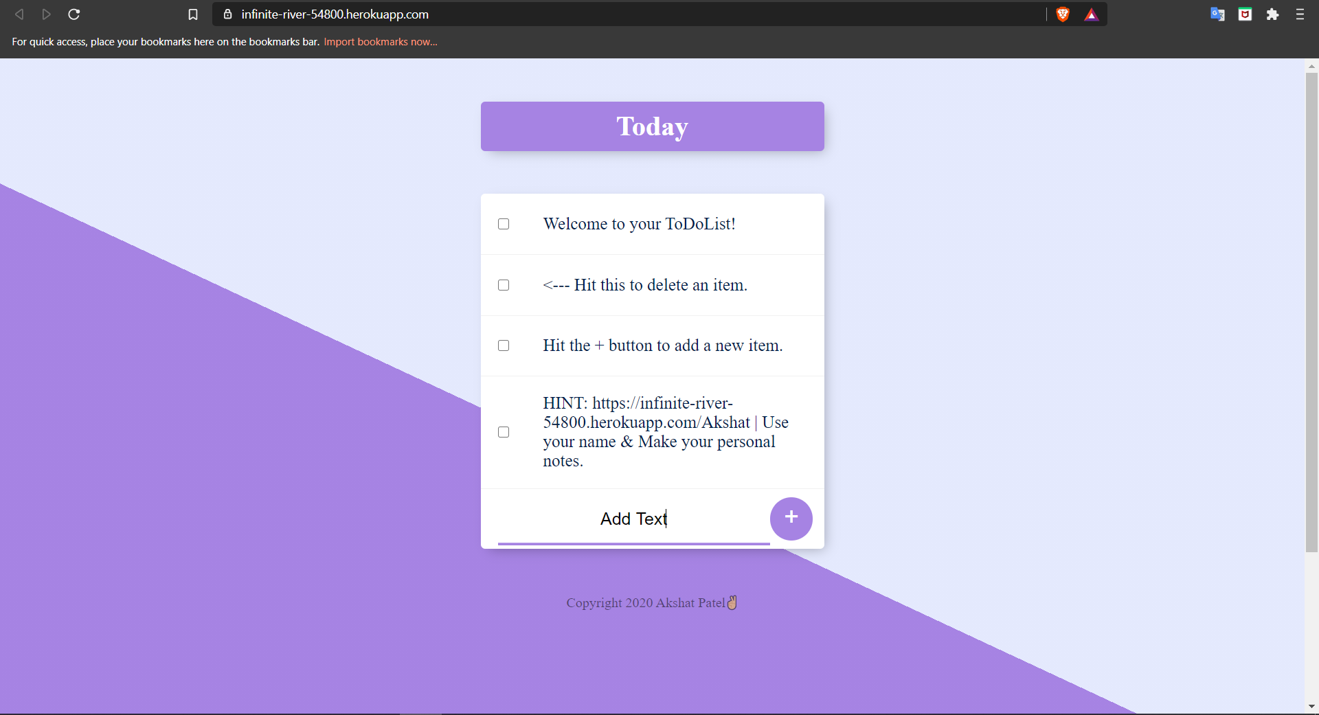 GitHub - Akshat143/TodoList