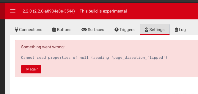 [BUG] Raspberry Pi - v2.2.0 - Unable to render settings page · Issue ...