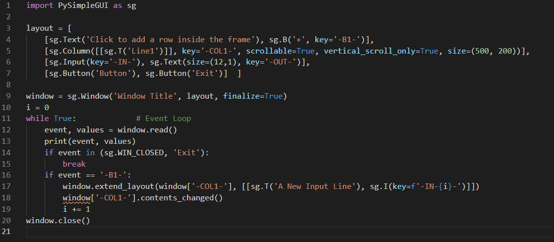 [Bug] extend_layout add new rows to wrong position of scrollable sg ...