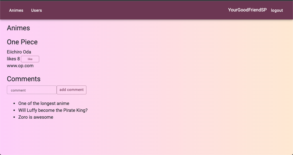 GitHub - SaurabhP7/AnimeListFrontend: Contains Frontend code for AnimeHQ