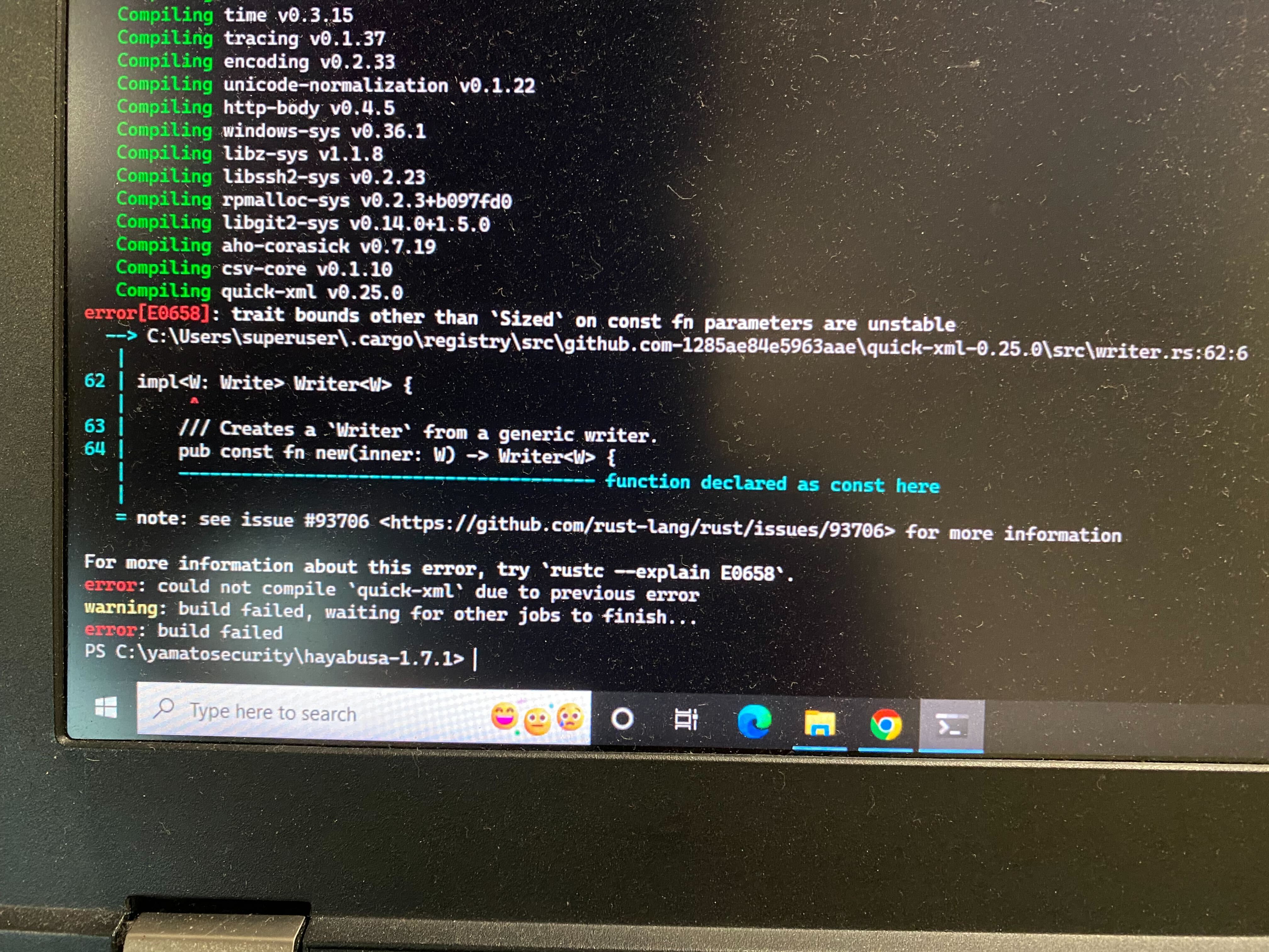 Bug: quick-xml 0.24+ doesn't compile on windows 32 bit · Issue #12 ...